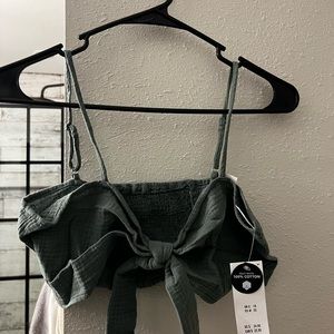 Gilly Hicks Crinkle Cotton Lounge Bralette